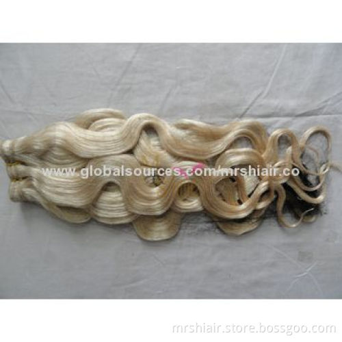 24-Inch Blond Natural Curly Malaysian Hair Weaving